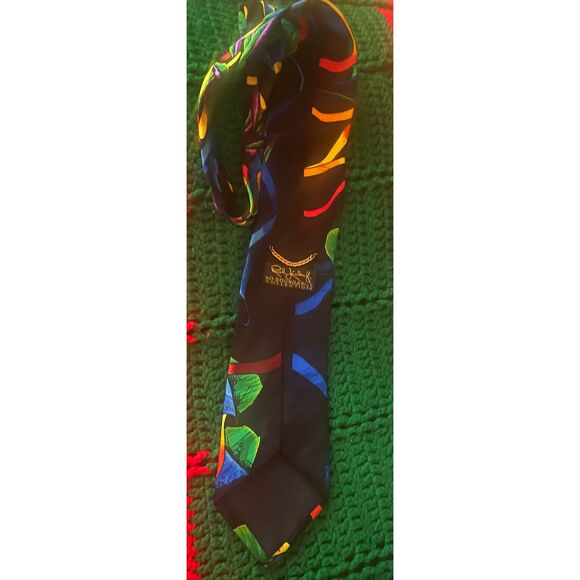 Rush Limbaugh No Boundaries Men’s 100%Silk Necktie USA Colorful Floral - Picture 3 of 4